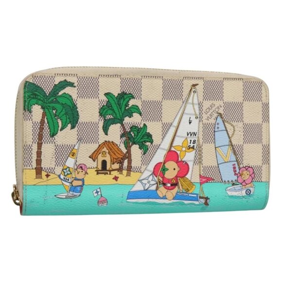 Louis Vuitton Handbags - LOUIS VUITTON Damier Azur Vivienne Zippy Wallet Long Wallet N40507 Auth 126659